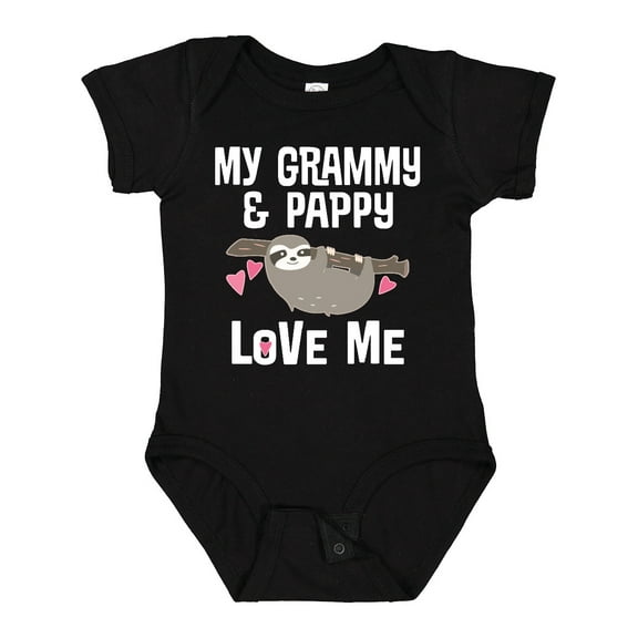 Inktastic Grammy and Pappy Love Me Sloth Boys or Girls Baby Bodysuit