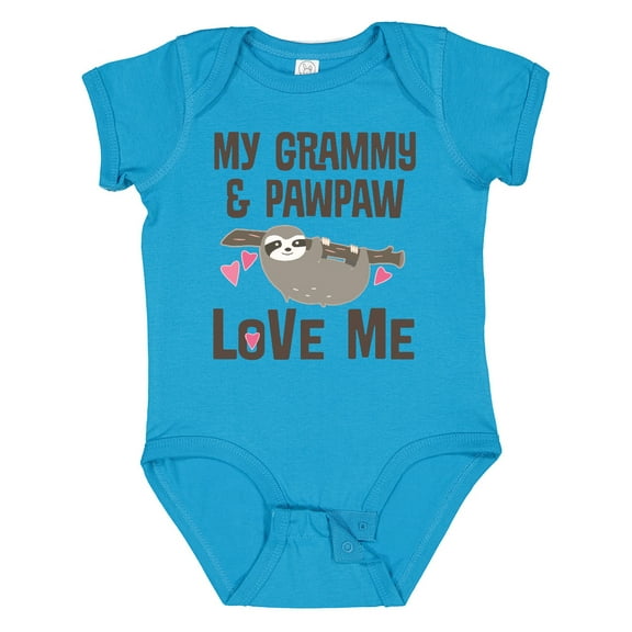 Inktastic Grammy and Pawpaw Sloth Boys or Girls Baby Bodysuit