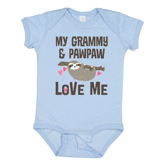 Inktastic Grammy and Pawpaw Sloth Boys or Girls Baby Bodysuit