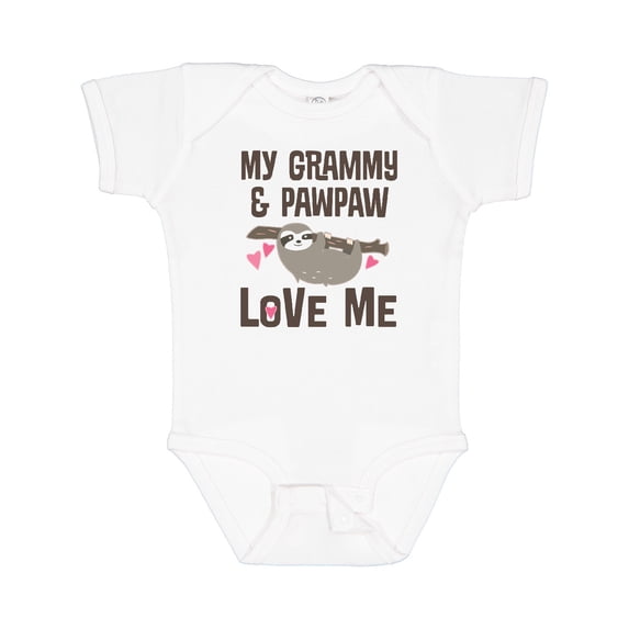 Inktastic Grammy and Pawpaw Sloth Boys or Girls Baby Bodysuit
