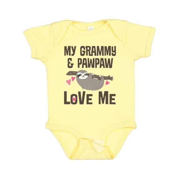 Inktastic Grammy and Pawpaw Sloth Boys or Girls Baby Bodysuit