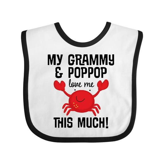 Inktastic Grammy and Poppop Grandson Boys Baby Bib