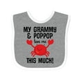 thumbnail image 1 of Inktastic Grammy and Poppop Grandson Boys Baby Bib, 1 of 4