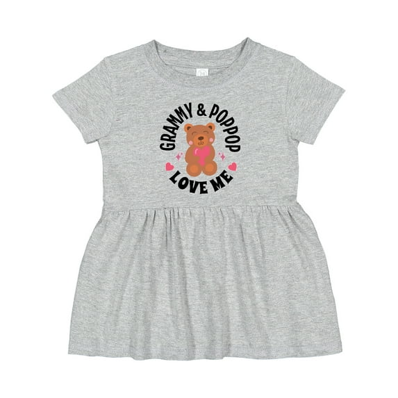 Inktastic Grammy and Poppop Love Me Bear Girls Baby Dress