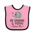 thumbnail image 1 of Inktastic Grammy and Poppy Love Me Grandchild Boys or Girls Baby Bib, 1 of 4