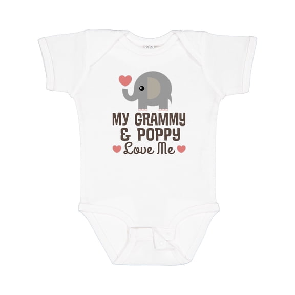 Inktastic Grammy and Poppy Love Me Grandchild Boys or Girls Baby Bodysuit