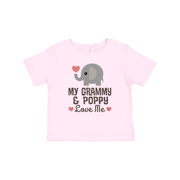Inktastic Grammy and Poppy Love Me Grandchild Boys or Girls Baby T-Shirt