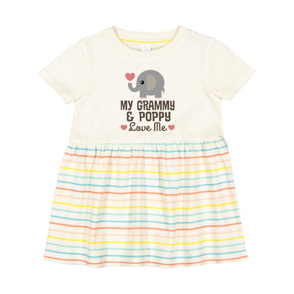 Inktastic Grammy and Poppy Love Me Grandchild Girls Baby Dress