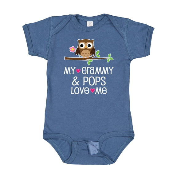 Inktastic Grammy and Pops Love Me Owl Girls Baby Bodysuit