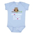 thumbnail image 1 of Inktastic Grammy and Pops Love Me Owl Girls Baby Bodysuit, 1 of 5