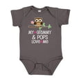 thumbnail image 1 of Inktastic Grammy and Pops Love Me Owl Girls Baby Bodysuit, 1 of 5