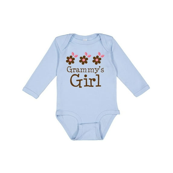Inktastic Grammy's Girl Daisies Girls Long Sleeve Baby Bodysuit