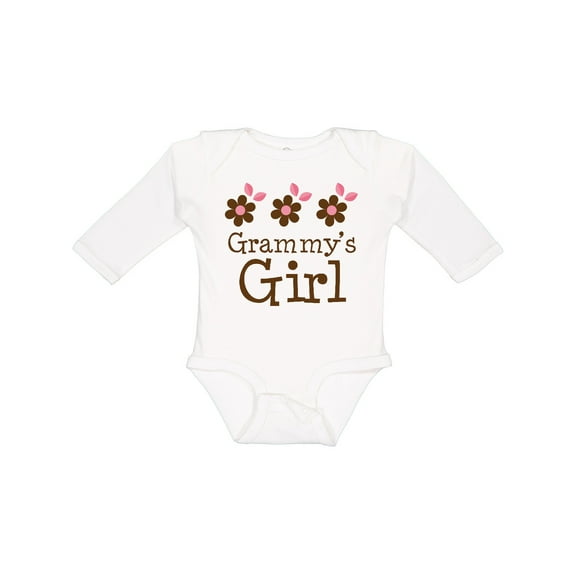 Inktastic Grammy's Girl Daisies Girls Long Sleeve Baby Bodysuit