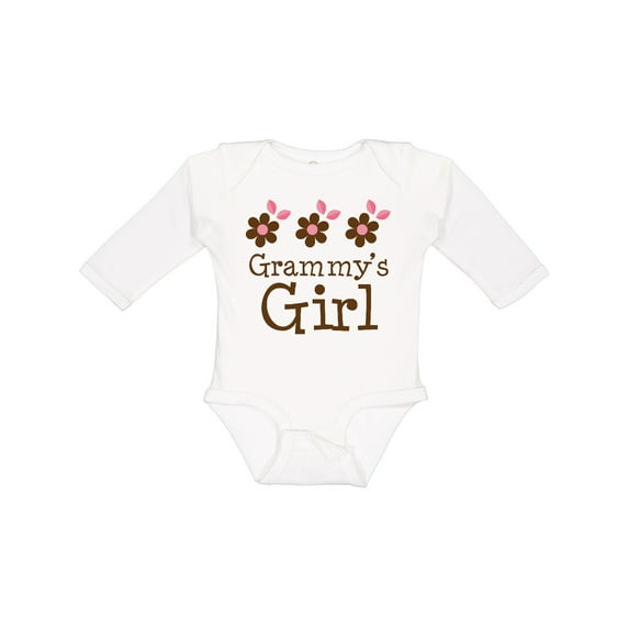 Inktastic Grammy's Girl Daisies Girls Long Sleeve Baby Bodysuit