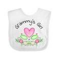 thumbnail image 1 of Inktastic Grammy's Girl Heart Flowers Girls Baby Bib, 1 of 4