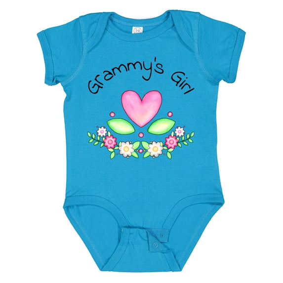 Inktastic Grammy's Girl Heart Flowers Girls Baby Bodysuit