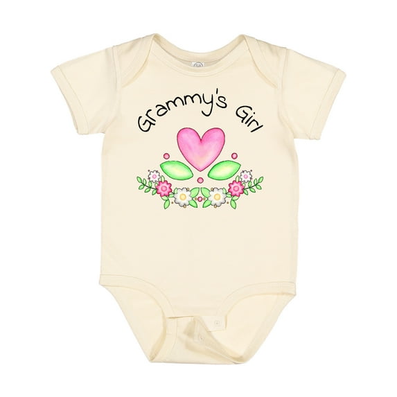Inktastic Grammy's Girl Heart Flowers Girls Baby Bodysuit
