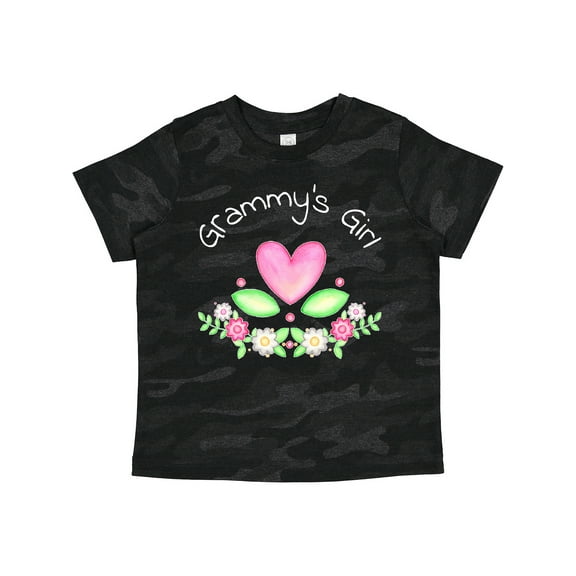 Inktastic Grammy's Girl Heart Flowers Girls Toddler T-Shirt