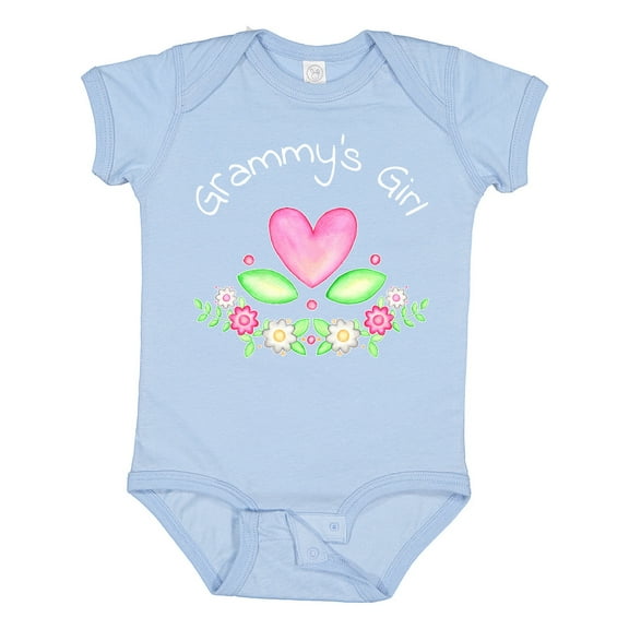 Inktastic Grammy's Girl- heart flowers Girls Baby Bodysuit