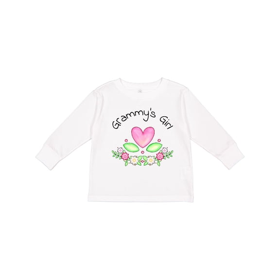 Inktastic Grammy's Girl- heart flowers Girls Long Sleeve Toddler T-Shirt