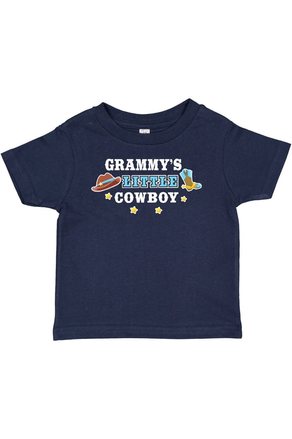 Grammy's Little Cowboy with Cowboy Hat and Boots Boys Baby T-Shirt