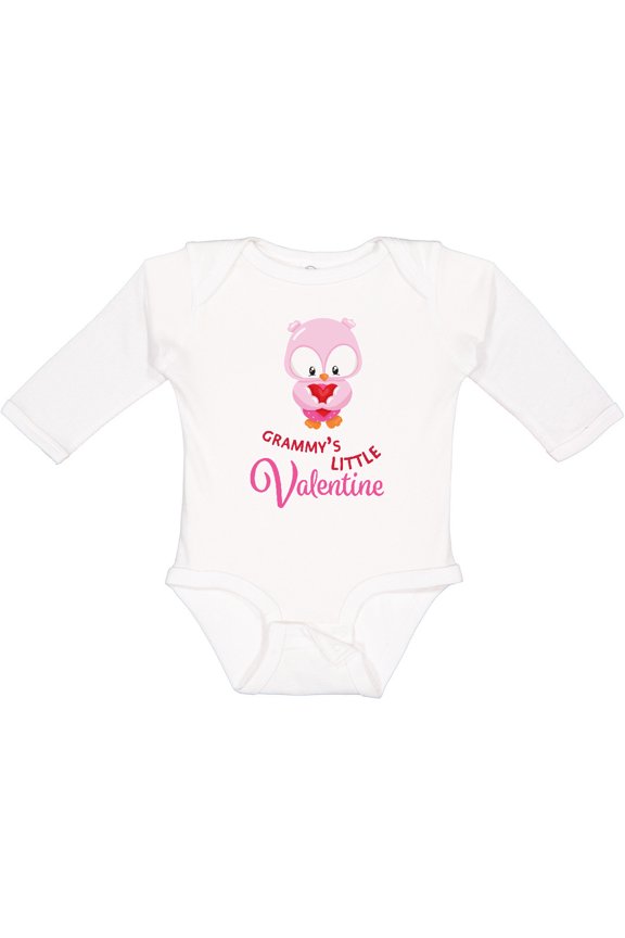 Grammy's Little Valentine Boys or Girls Long Sleeve Baby Bodysuit