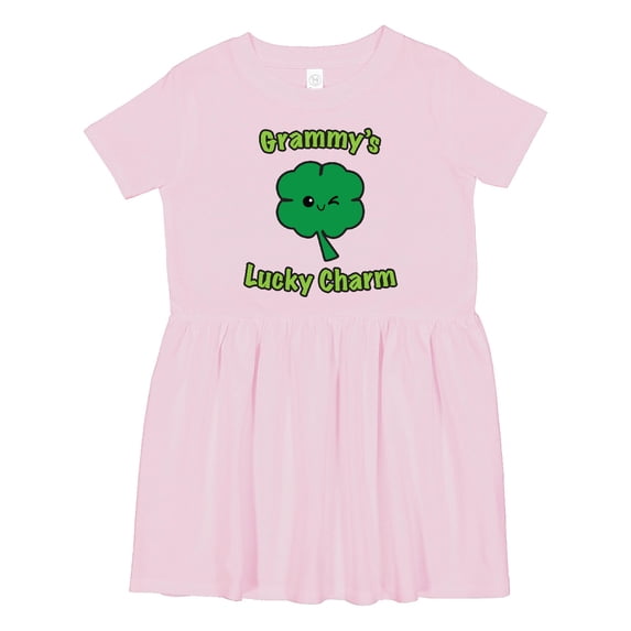 Inktastic Grammy's Lucky Charm Girls Toddler Dress