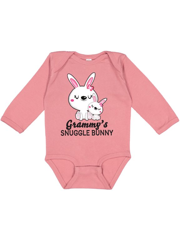 Inktastic Grammy's Snuggle Bunny Easter Girls Long Sleeve Baby Bodysuit