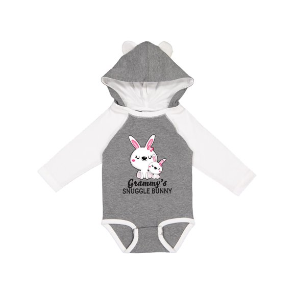 Inktastic Grammy's Snuggle Bunny Easter Girls Long Sleeve Baby Bodysuit