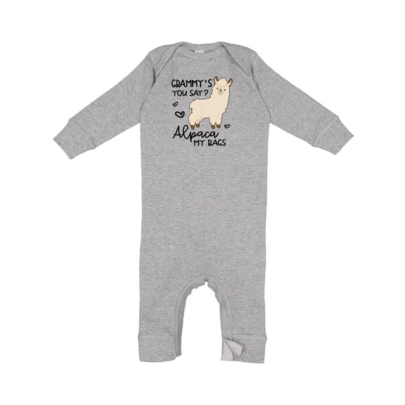 Inktastic Grammy's You Say Alpaca My Bags Baby Romper Coveralls