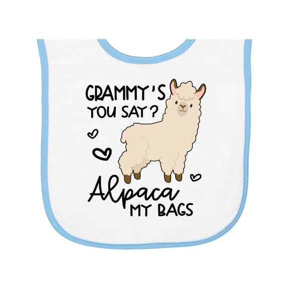 Inktastic Grammy's You Say Alpaca My Bags Baby Terry Cloth Bib