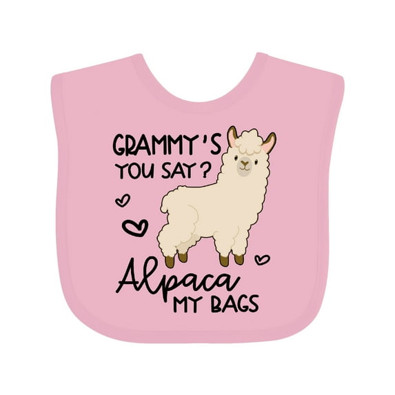Inktastic Grammy's You Say Alpaca My Bags Boys or Girls Baby Bib