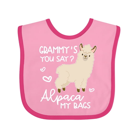 Inktastic Grammy's You Say Alpaca My Bags Boys or Girls Baby Bib