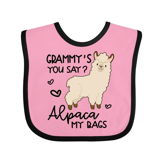 Inktastic Grammy's You Say Alpaca My Bags Boys or Girls Baby Bib