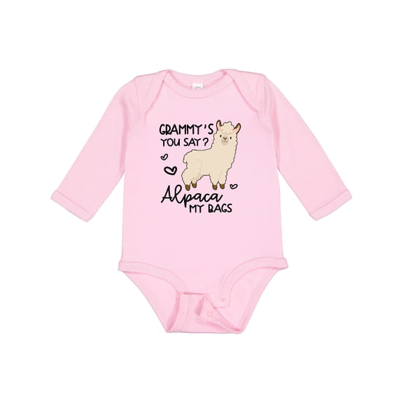 Inktastic Grammy's You Say Alpaca My Bags Boys or Girls Long Sleeve Baby Bodysuit