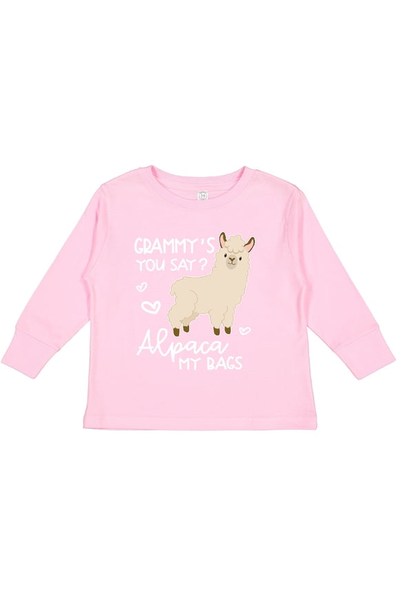 Grammy's You Say Alpaca My Bags Boys or Girls Long Sleeve Toddler T-Shirt