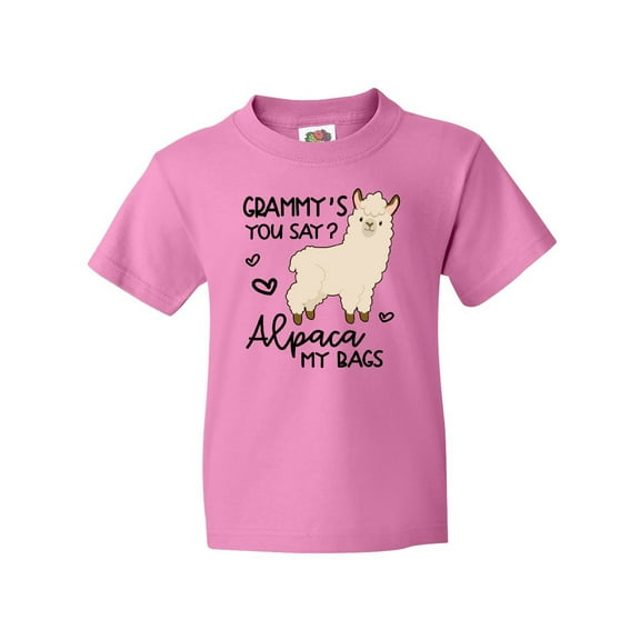Inktastic Grammy's You Say Alpaca My Bags Youth T-Shirt