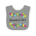 thumbnail image 1 of Inktastic Grammys Girl Bright Flowers Girls Baby Bib, 1 of 4