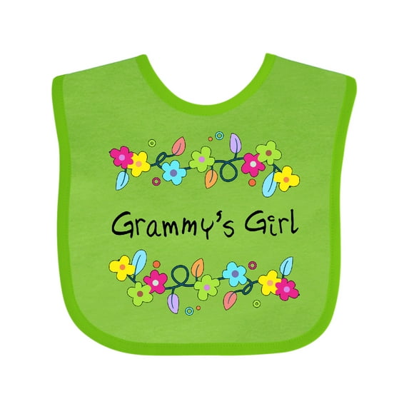 Inktastic Grammys Girl Bright Flowers Girls Baby Bib