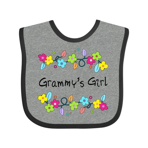 Inktastic Grammys Girl Bright Flowers Girls Baby Bib