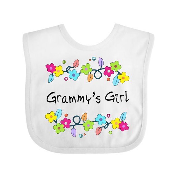 Inktastic Grammys Girl Bright Flowers Girls Baby Bib