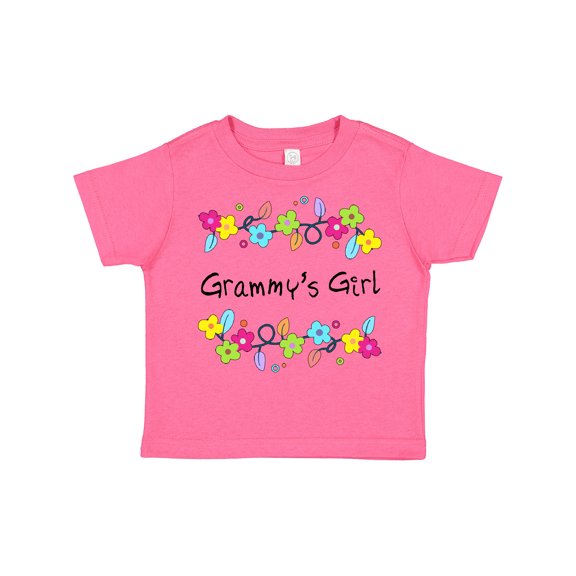 Inktastic Grammys Girl Bright Flowers Girls Toddler T-Shirt