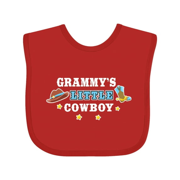 Inktastic Grammys Little Cowboy with Cowboy Hat and Boots Boys Baby Bib