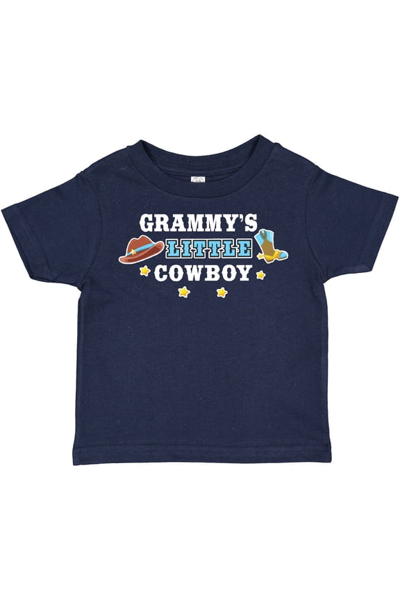 Grammys Little Cowboy with Cowboy Hat and Boots Boys Toddler T-Shirt