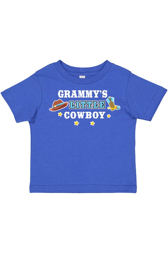 Grammys Little Cowboy with Cowboy Hat and Boots Boys Toddler T-Shirt
