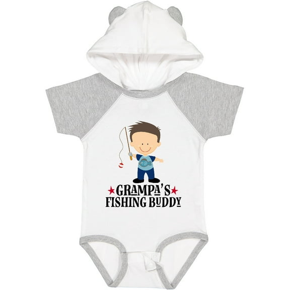 Inktastic Grampa Fishing Buddy Boys Boys Baby Bodysuit