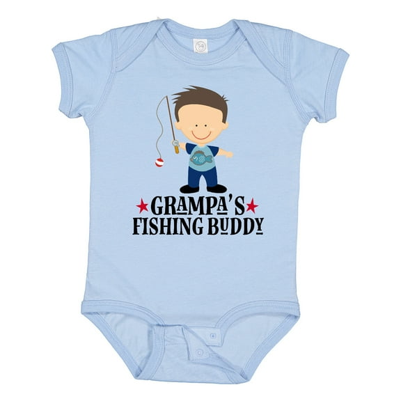 Inktastic Grampa Fishing Buddy Boys Boys Baby Bodysuit