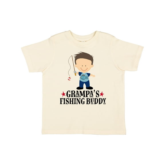 Inktastic Grampa Fishing Buddy Boys Boys Toddler T-Shirt