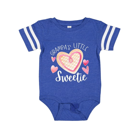 Inktastic Grampa's Little Sweetie with Pink Heart Cookie Boys or Girls Baby Bodysuit