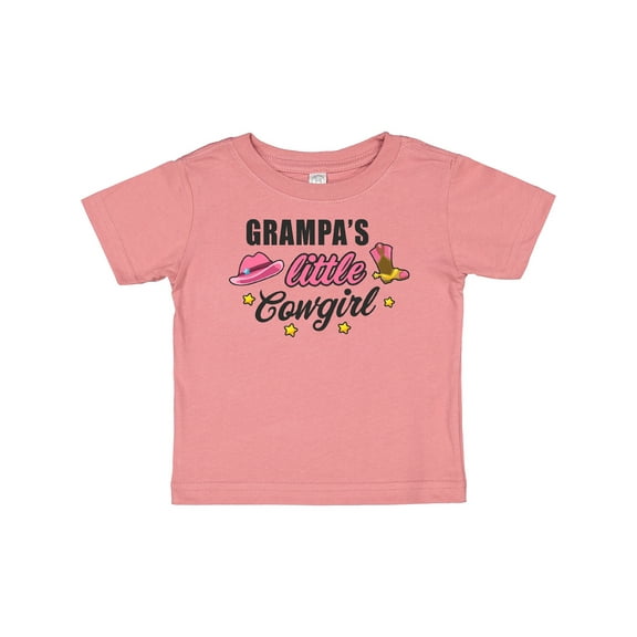 Inktastic Grampas Little Cowgirl with Cowgirl Hat and Boots Girls Baby T-Shirt